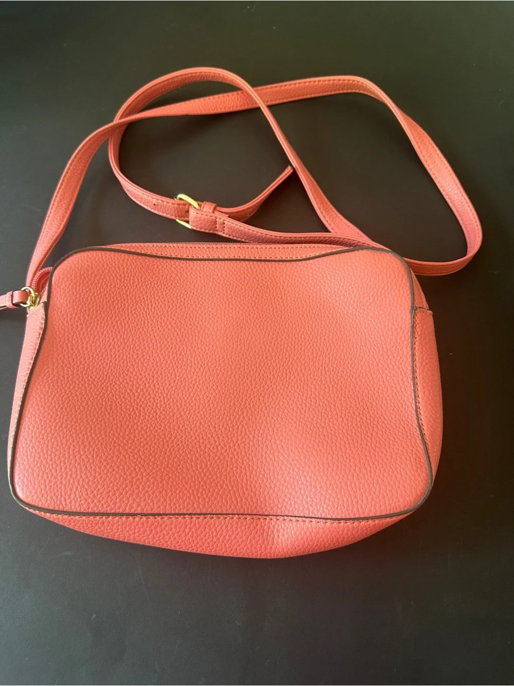 Liz Claiborne Coral Crossbody Bag with Gold-Tone Accents